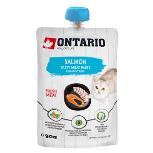 ONTARIO CAT TASTY MEAT PASTE SALMON gaļas pasta kaķiem Lasis 90g